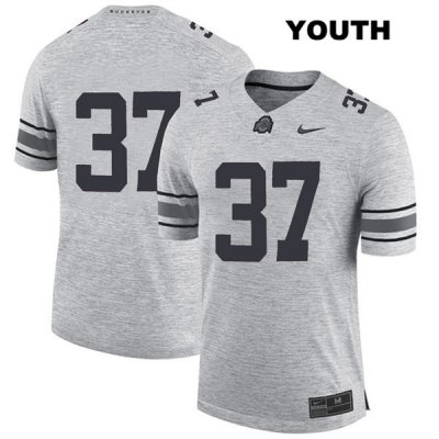 Youth NCAA Ohio State Buckeyes Derrick Malone #37 College Stitched No Name Authentic Nike Gray Football Jersey RV20U82JH